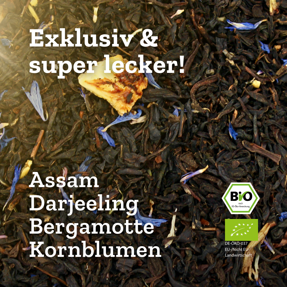 Earl Grey Deluxe - Schwarzteemischung mit Kornblumen - 50g - Bio