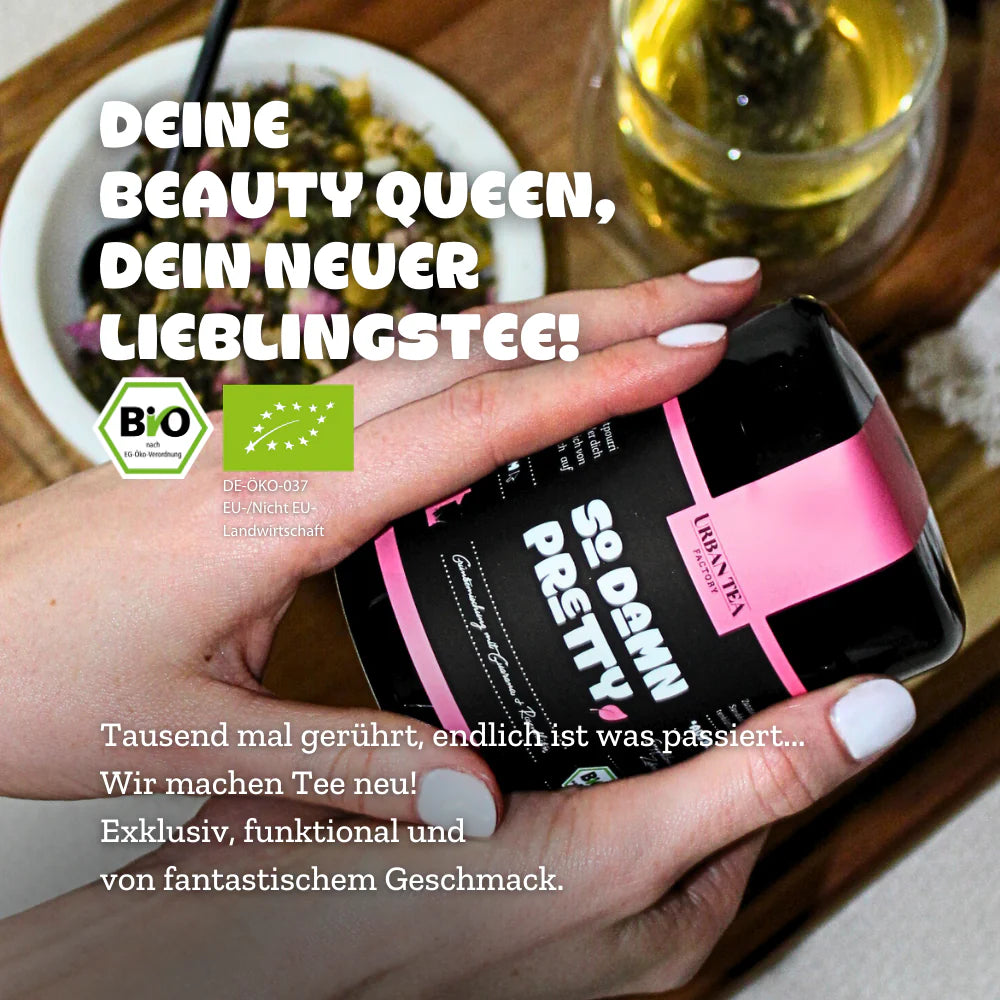 So Damn Pretty - Grünteemischung mit Guarana & Rosenblüten - 50g - Bio