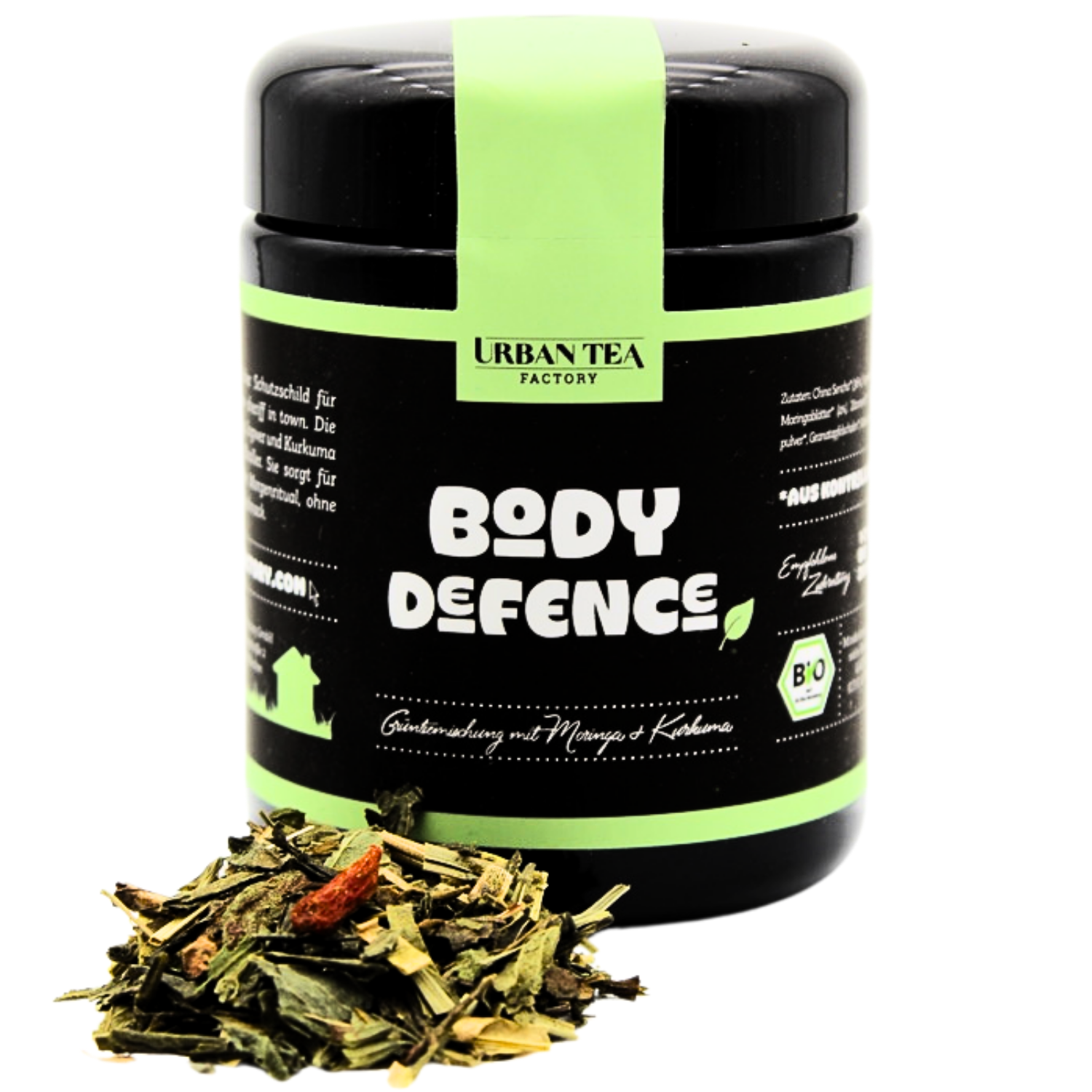 Body Defence - Grünteemischung mit Moringa & Kurkuma - 50g - Bio