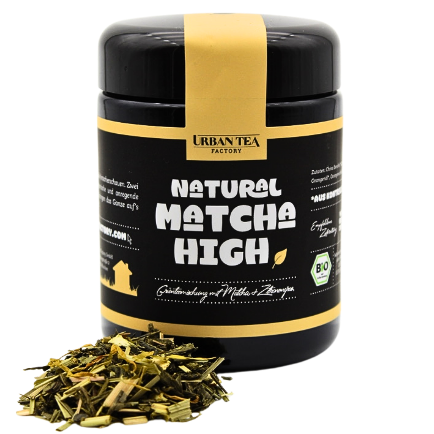 Natural Matcha High - Grünteemischung mit Matcha & Zitronengras - 45g - Bio