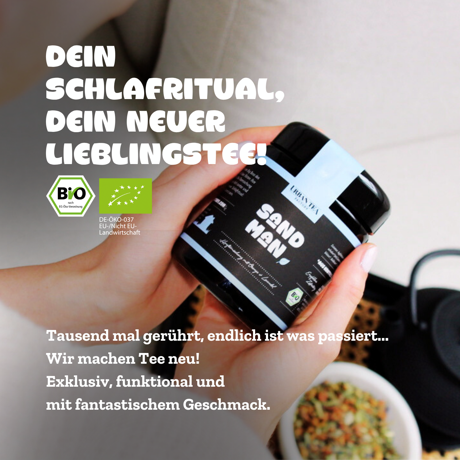 Sandman - Hanfteemischung mit Orange & Lavendel - 50g - Bio