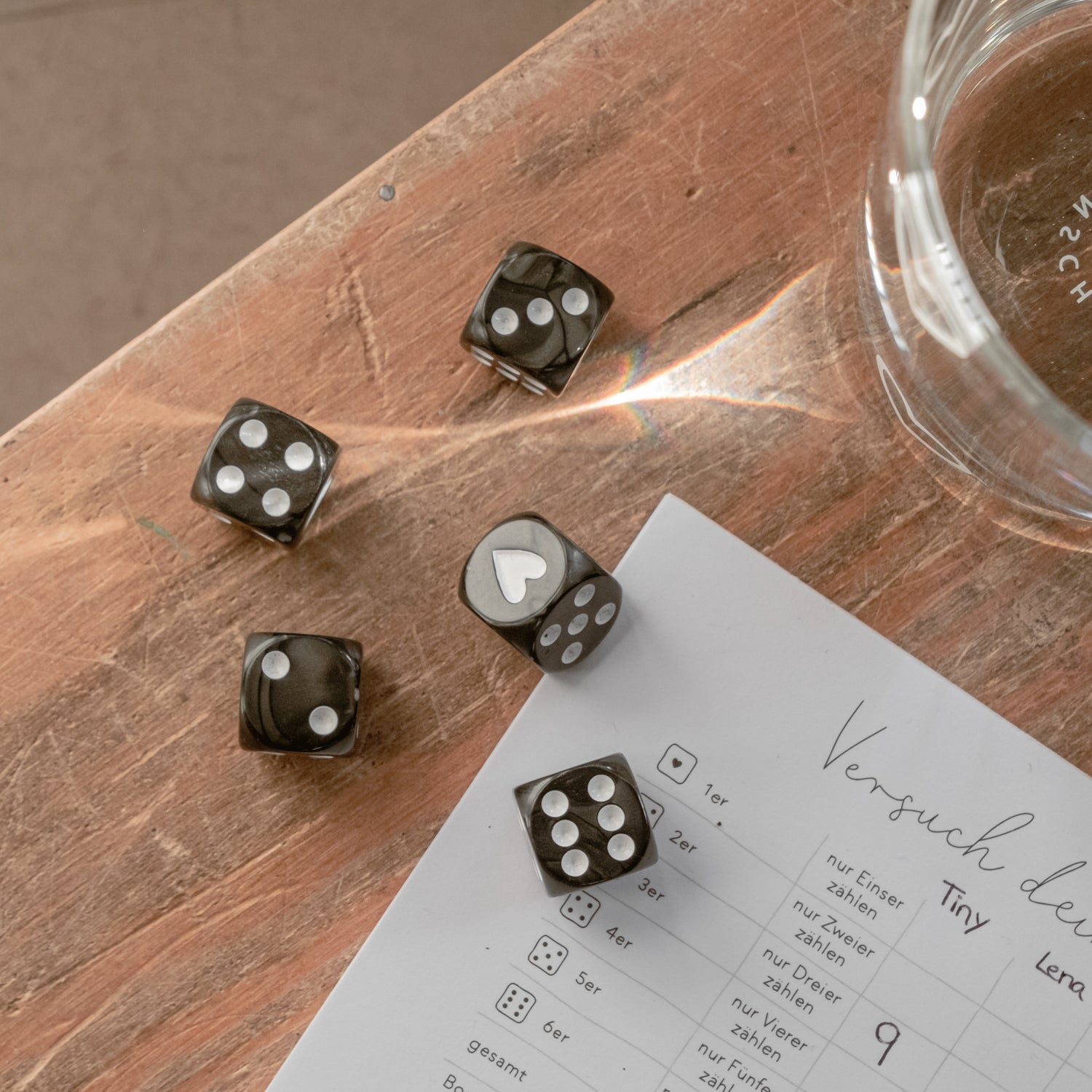 Würfelset Schwarz