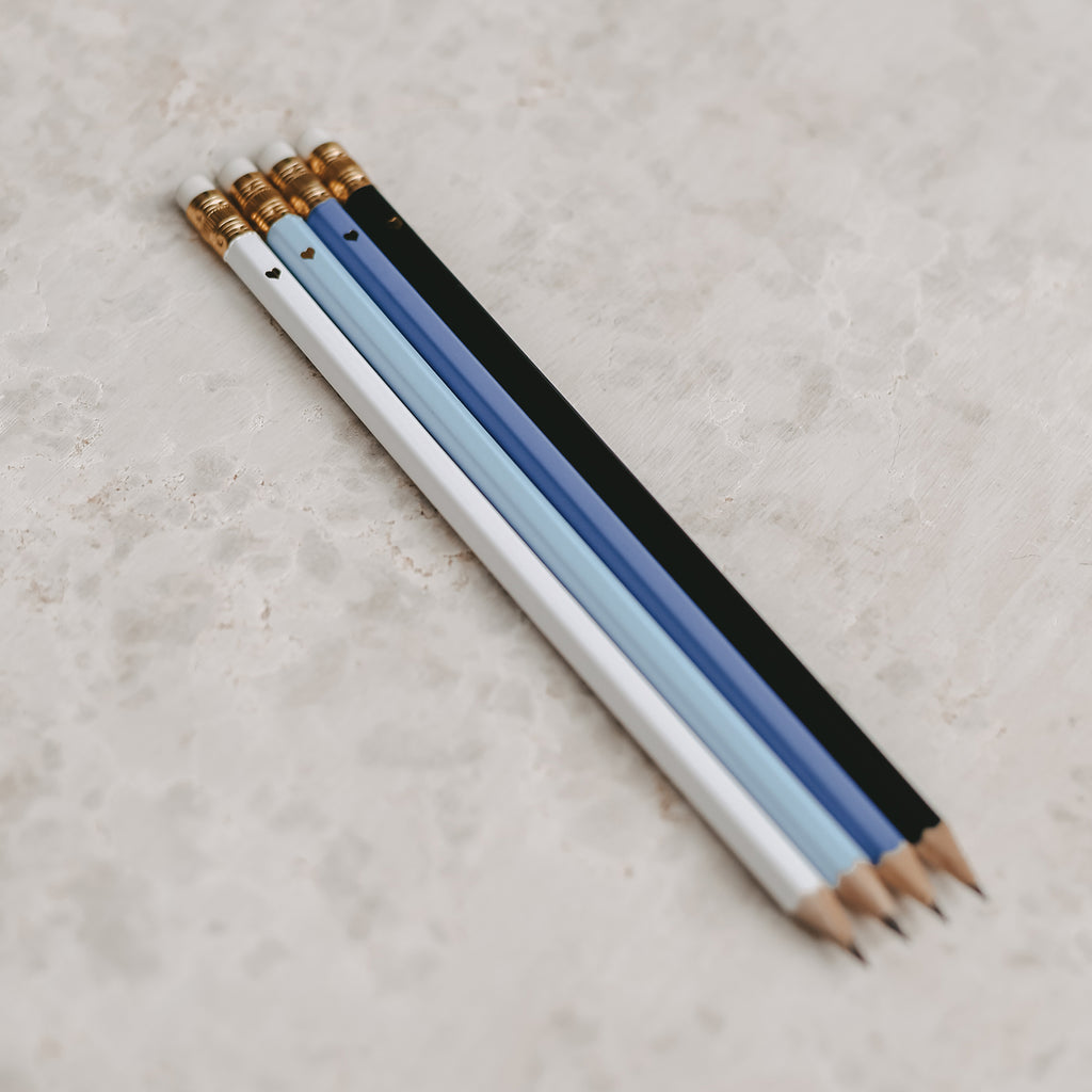 Bleistift 4er Set in blau